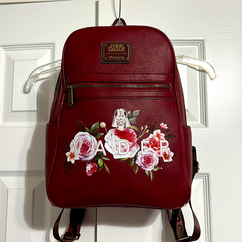 Loungefly Floral Darth Vader backpack! OG heart logo!
